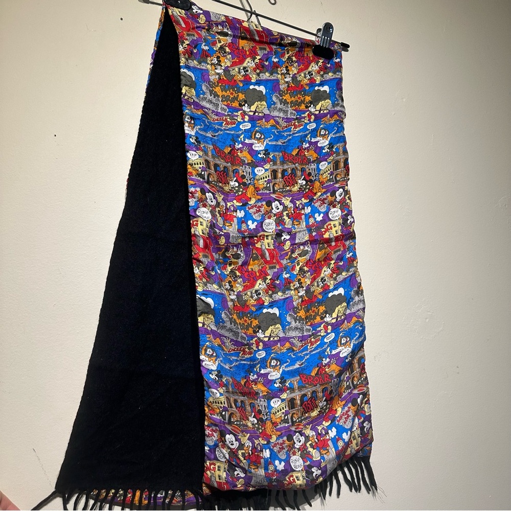 Vintage Disney 100% Wool 100% Silk Scarf